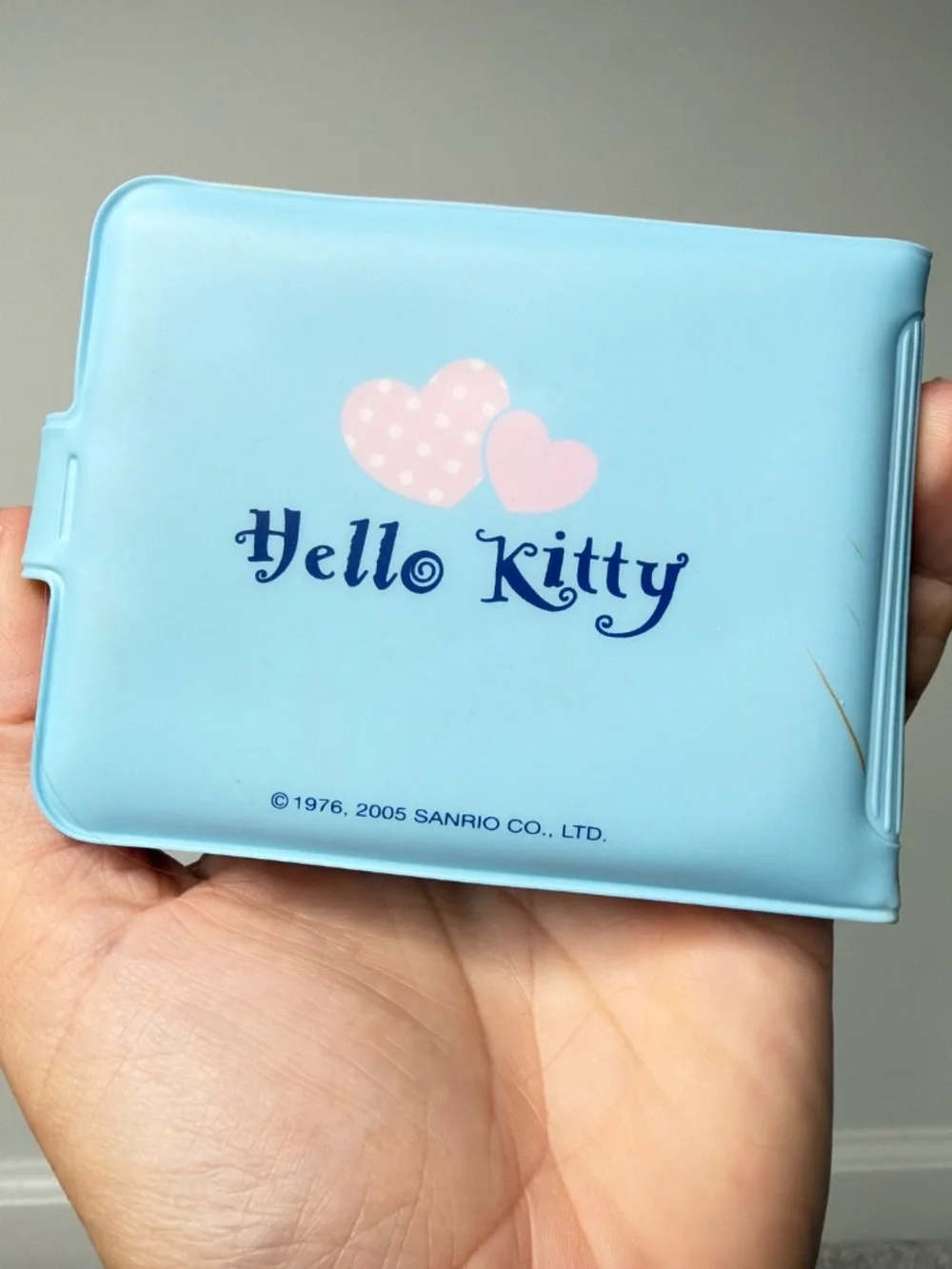 Vintage 2005 Hello Kitty Blue Graphic Wallet